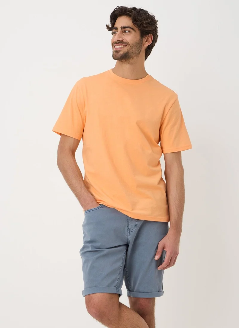 ماتلان تيشيرت أساسي برقبة دائرية باللون البرتقالي